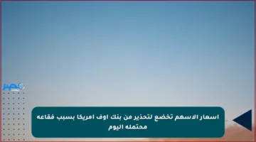 أسعار الأسهم تخضع لتحذير من بنك أوف أمريكا بسبب فقاعة محتملة اليوم